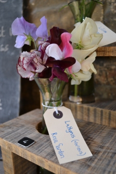 Sweet peas for visitors to look at.