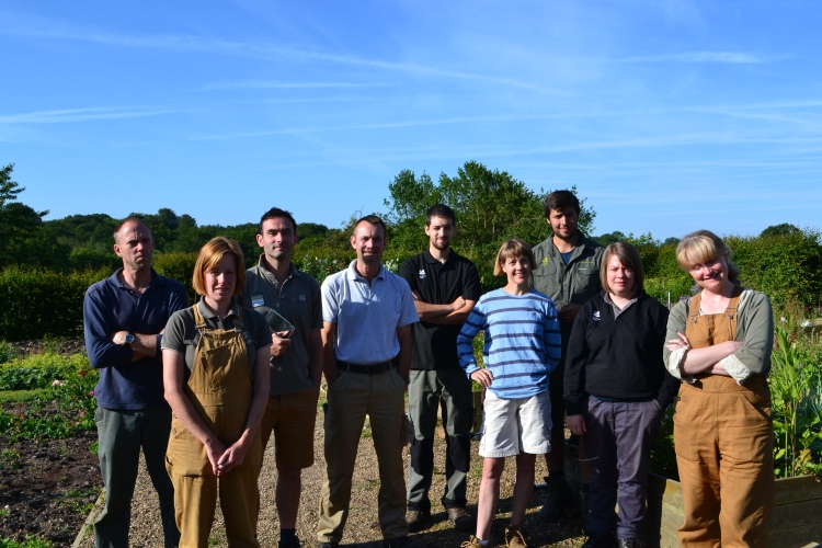 The Garden Team from L to R: Pete, Claire, Troy, Phil, Jon, Helen, Josh, Emma